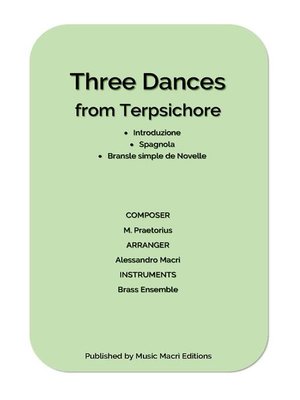 cover image of Three Dances from Terpsichore by Michael Praetorius